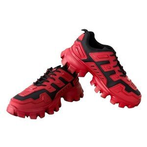 Steve Madden Ponce Red Multi Chunky Sole Sneaker Women’s Size 11.5